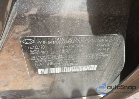 2020 Hyundai Sonata Sel z USA, uszkodzony, nr VIN 5NPEF4JA0LH058362